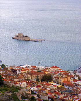 Vista del centro histórico de Nauplia